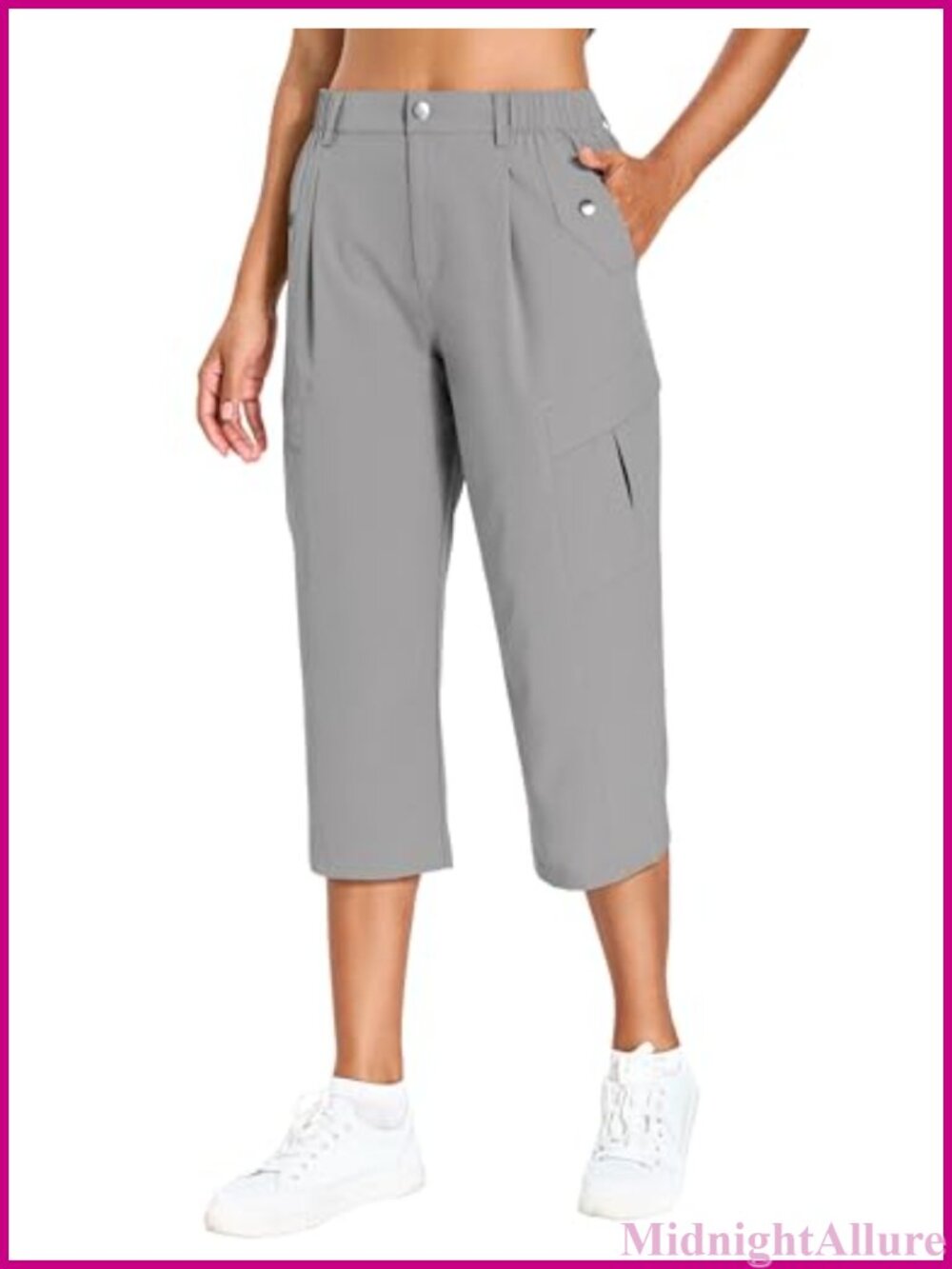 KPSUN Women's Quick Dry Hiking Capris Lightweight Cargo Pants UPF 50